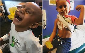 美國西雅圖有一名5歲男童，今年年初被診斷出罹患「腹腔癌」，他在化療期間，因為家人的關係漸漸迷上「麥可傑克遜」，更愛模仿他的舞蹈。他的媽媽把他開心跳舞的影片分享到網路，希望藉由兒子的樂觀，來鼓勵更多生病的孩童。（圖／翻攝自Leni Lutui臉書）