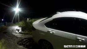 嚇!賞夜景竟導航到墳墓堆 車卡溝受困