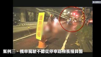 我不是鐵金剛！警曝拒檢遭撞第一視角