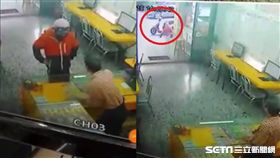 彰化男偷刮刮樂滑倒／翻攝畫面
