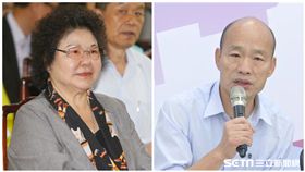 韓國瑜、陳菊／資料照、中央社