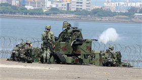 漢光演習／關渡地區指揮部，5日上午針對河防實施反突擊、反滲透演練 記者邱榮吉攝