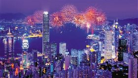 維多利亞港,香港,跨年煙火。（圖／港旅局提供）