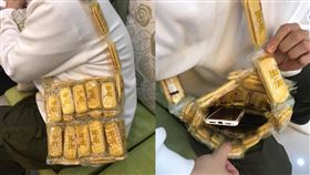 交換禮物,背包,聖誕節,旺旺仙貝,好運(圖/翻攝自爆廢公社)