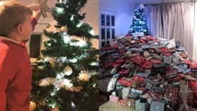 媽媽寵孩子，聖誕樹下堆滿上百件禮物。（圖／翻攝The Sun、IG）
