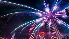 劍湖山世界跨年煙火示意圖。