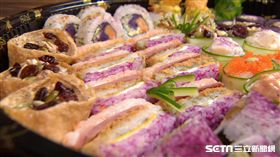 網紅愛心噴發的各式壽司。