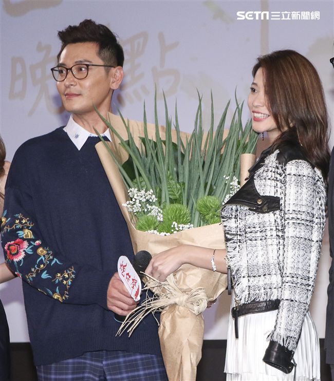 三立新八點台劇「炮仔聲」首映會，陳冠霖與李燕被網友稱為蔥田鴛鴦大盜。（記者林士傑/攝影）