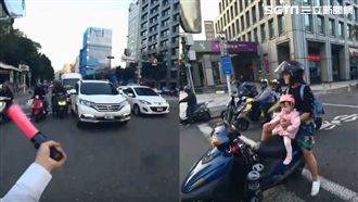 男幫消防車開路…回頭見妻反應好欣慰