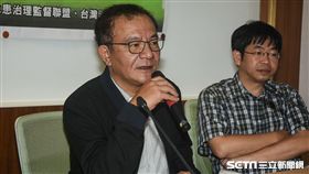 立委高志鵬主持水利法修法增加「逕流分擔與出流管制」記者會。 （圖／記者林敬旻攝）