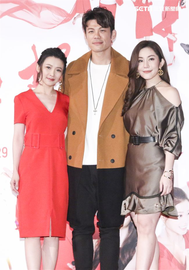 三立新八點台劇「炮仔聲」首映會，吳婉君、陳志強、王宇婕。（記者林士傑/攝影）