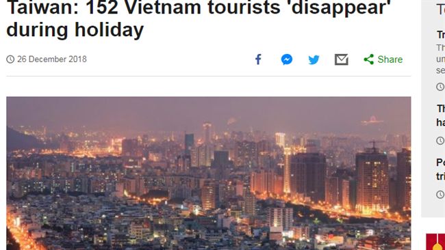 越南團來台跑光　登上《BBC》版面