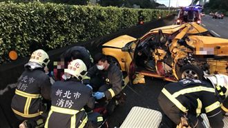快訊／中山高4車追撞　車流回堵塞爆