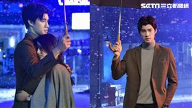 宏正與陳苡瑄兩人演出《撐傘》MV。（圖／太陽娛樂提供）