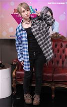 日本AV女優椎名空娛樂星聞直播。（記者邱榮吉/攝影）