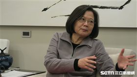 總統蔡英文28日與媒體茶敘。（圖／記者盧素梅攝）