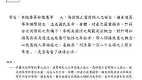 林俊憲貼文下周提出修正草案，酒駕致人於死者，以殺人罪論處。臉書