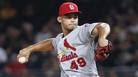 ▲紅雀新秀辛克斯（Jordan Hicks）投出105英哩速球成為新一任大聯盟火球男。（圖／美聯社／達志影像）