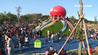親子公園塞爆！9米高章魚溜滑梯超夯