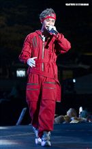 2019臺北市政府跨年晚會演唱嘉賓鼓鼓。（記者林士傑/攝影）