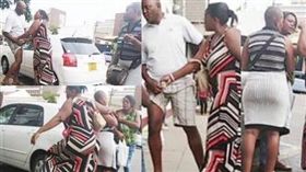 偷吃還裝？奈國男大街上被抓包　被抓「那根」拖著走（圖／翻攝自cityblog.ng）