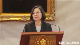 總統蔡英文2日回應中共中央總書記習近平對台談話。（圖／記者盧素梅攝）