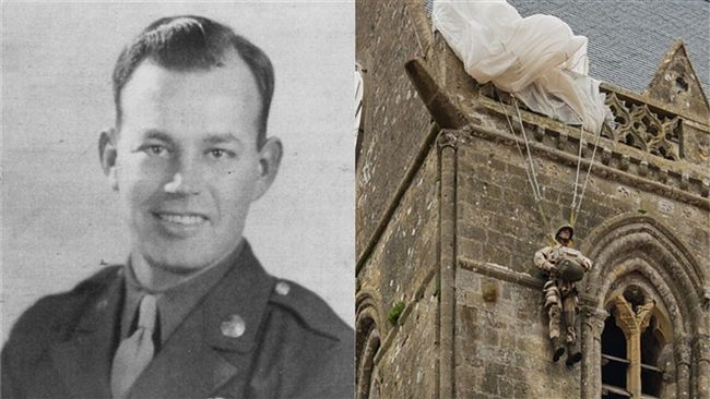 二戰傘兵糗卡屋頂！靠裝死一掛75年