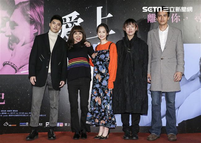 愛上卡夫卡映前記者會，陳玉慧導演、簡嫚書、林哲熹、大慶、邱比、Kiwibaby。（記者林士傑/攝影）