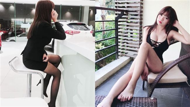 美女汽車業務　逆天身材讓網友暴動了