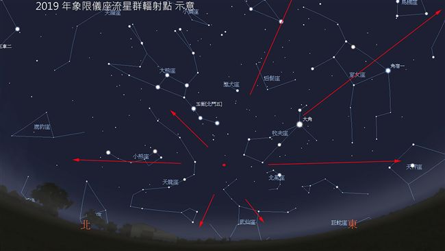 象限儀座流星雨逢殘月　觀賞條件最佳