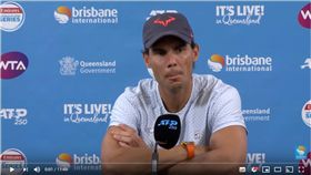 ▲納達爾宣布退出布里斯本網賽。（圖／翻攝自Brisbane International YouTube）