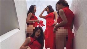 性感火辣伴娘團。（圖／翻攝自「爆廢公社」）