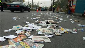 遭工程車衝撞　資源回收男喪命苗栗市66歲林姓男子4日清晨撿拾資源回收，行經至公路魚市場前方路口，遭王姓男子駕駛工程車高速追撞，造成林男頭部重創，送醫搶救仍宣告不治。（警方提供）中央社記者管瑞平傳真　108年1月4日