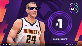 ▲金塊球員普朗姆利（Mason Plumlee）登上『俠客真烏龍』第一名。（圖／翻攝自NBA on TNT）