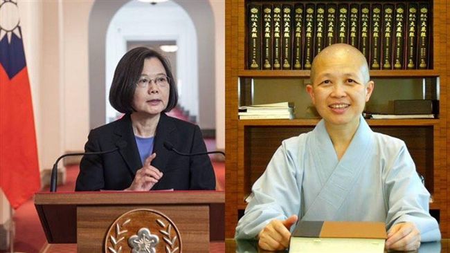 挺蔡英文　釋昭慧：不用穿袈裟踢正步
