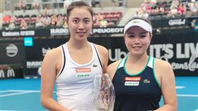 ▲詹詠然（右）與妹妹詹皓晴聯手拿下亞軍。（資料照／劉雪貞提供）