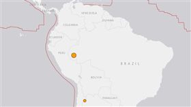 巴西規模6.8地震（圖／翻攝自美國地質調查所）