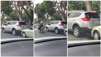 休旅硬擠小車位　「撞後車」扯回6字