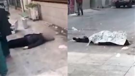 婦人遭冰塊從天而降襲擊，當場頭破血流身亡。（圖／翻攝微博）