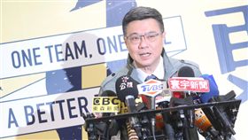 卓榮泰勝選民進黨主席（2）民主進步黨第16屆黨主席補選6日投開票，前行政院秘書長卓榮泰（圖）拿下2萬4699票勝出，晚間召開記者會發表勝選聲明。中央社記者吳家昇攝　108年1月6日