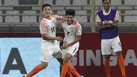 ▲印度切特里對泰國之戰梅開二度。（圖／美聯社／達志影像）