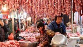 大陸,非洲豬瘟,疫情,央視,豬肉（圖／翻攝自吻痕已成茧微博）