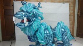 「半身藍麒麟」氣球打造！國三生將為國爭光　5萬人讚爆
圖翻攝自洪呆呆氣球工坊臉書