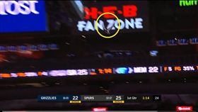 ▲馬刺對灰熊，鴿子也飛進球場觀戰。（圖／翻攝自推特）