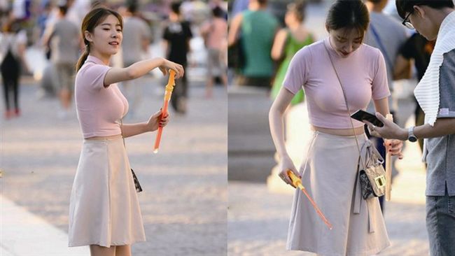 哈爾濱正妹「胸前渾圓」　網友戀愛了
