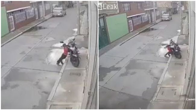 男童貪玩踩機車　對折被壓影片曝光