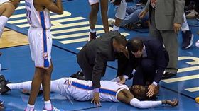 NBA／全武行！灰狼、雷霆打出火氣 
NBA,明尼蘇達灰狼,Andrew Wiggins,Jeff Teague,奧克拉荷馬雷霆,Nerlens Noel 
翻攝自推特