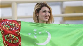 ▲土庫曼球迷。（圖／美聯社／達志影像）