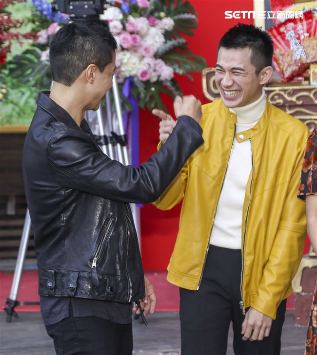 台視新八點檔「生生世世」開鏡記者會，演員薛士凌、曾子益。（記者林士傑/攝影）