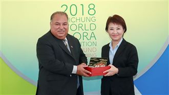 首外元首訪花博　盧秀燕接待諾魯總統